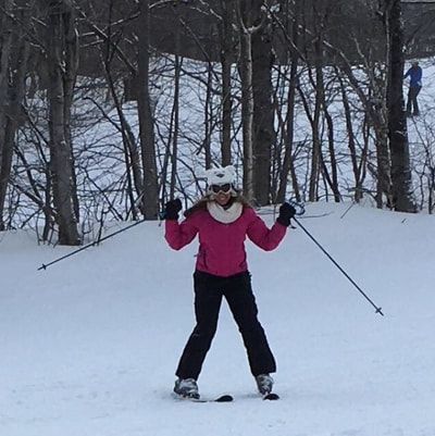 Girl skiing. 