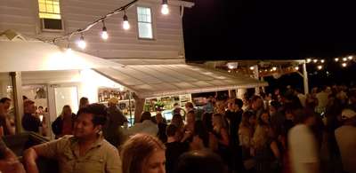 The crowd at the Surf Lodge in Montauk