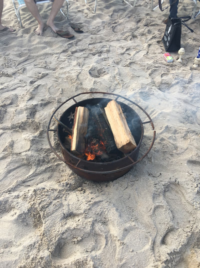 a summer bonfire on the beach